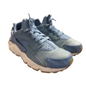 Women US-8.5 Nike Air Huarache SE December Sky Blue Sneakers Shoe Denim Chambray